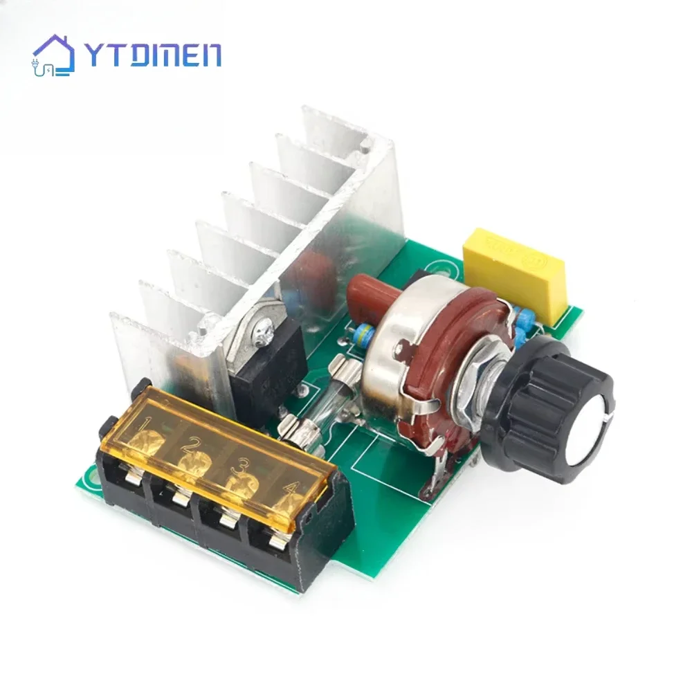 4000W 220V AC High-power SCR Voltage Adjustable Motor Speed Controller Control Dimming Dimmers Voltage Thermostat Regulator
