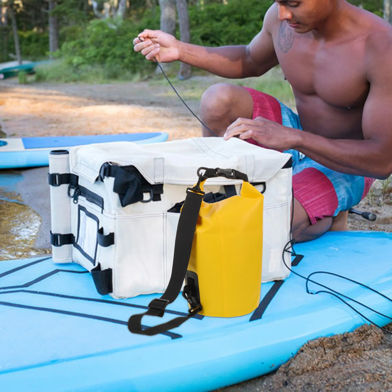 

5L Waterproof Bag for Kayaking PVC Dry Backpack Sandproof Dirt Resistant for Beach Outdoor Camping Travel Adventures