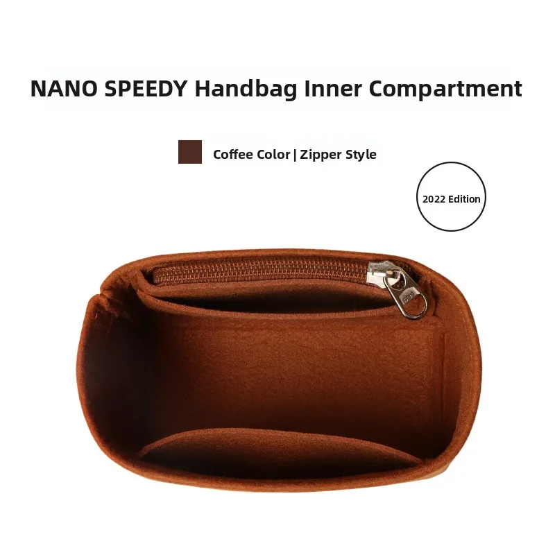 Nano Speedy Inner Bag Luxury Vinyl Tote Bag Insertion Storage