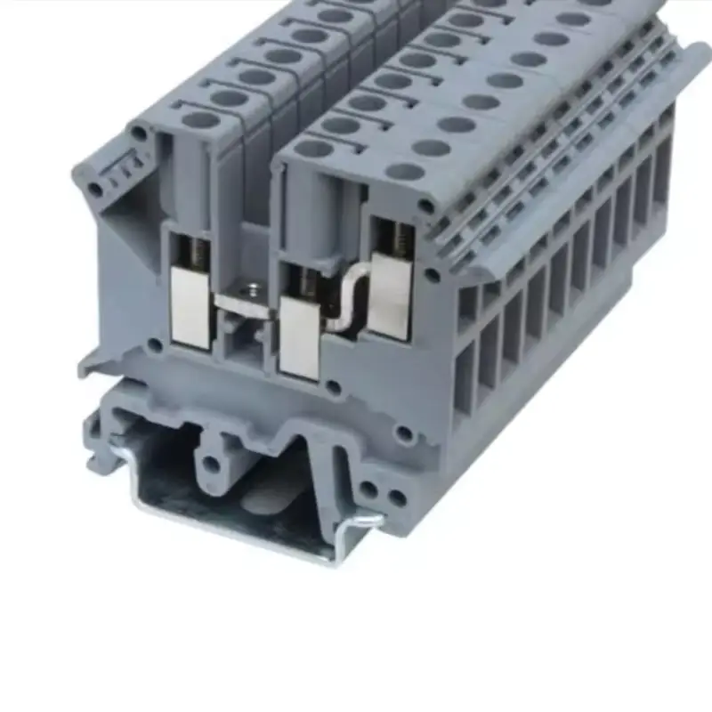 

40pcs UK 5N Twin 500V/32A 4mm² Din rail Terminal Block with connection Double Out Approved by U/L CE RoHS