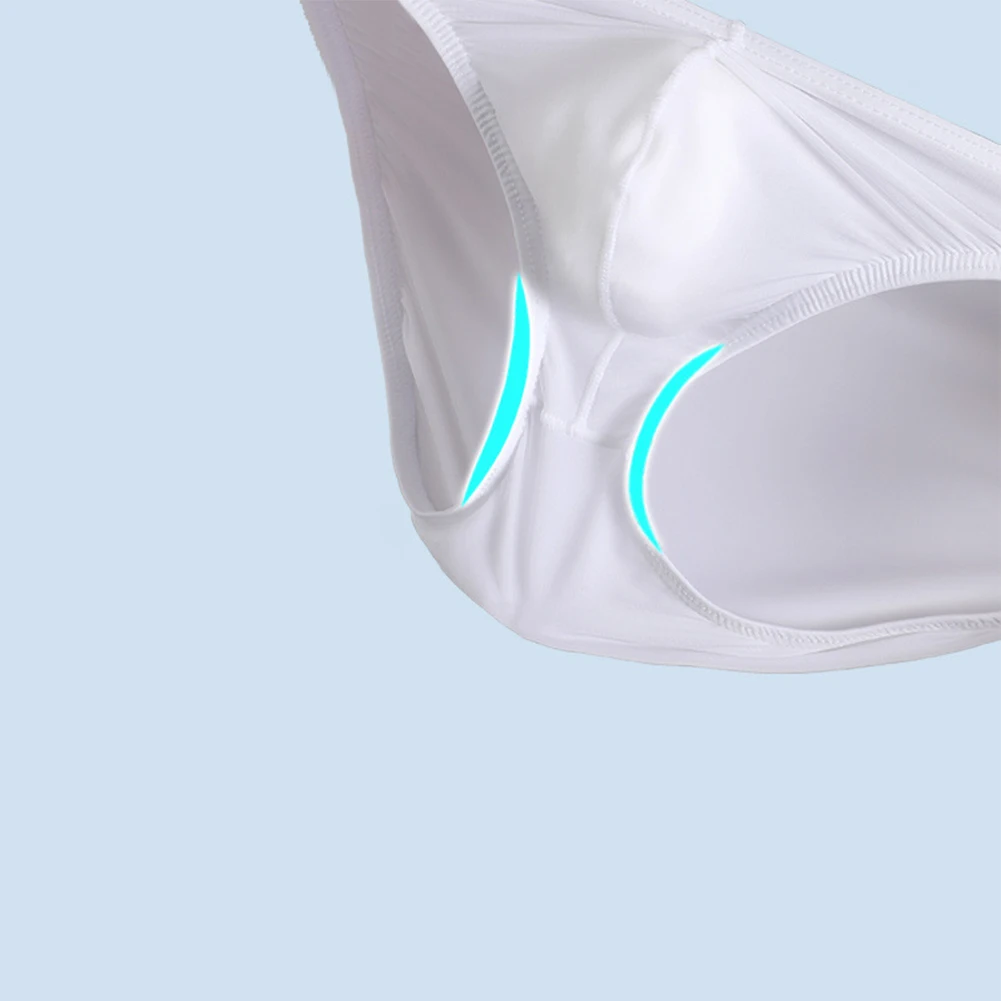 الرجال مثير الحرير الجليد ملخصات منخفضة الارتفاع الملابس الداخلية تنفس U-محدب الحقيبة السروال السراويل سلس الملابس الداخلية الذكور سراويل مرنة