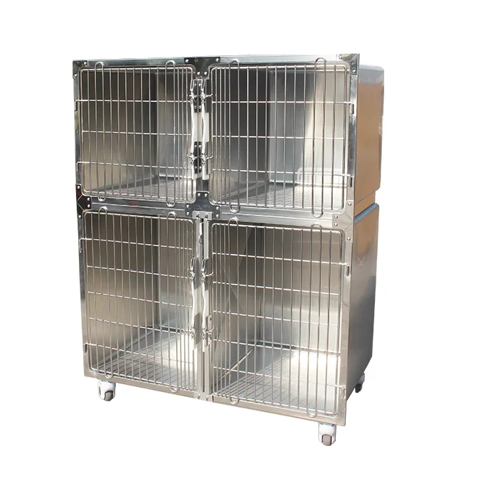 304 Stainless Steel Veterinary Instrument Combined Cage For Dog And Cat For Isolation And Dog Grooming In Clinics