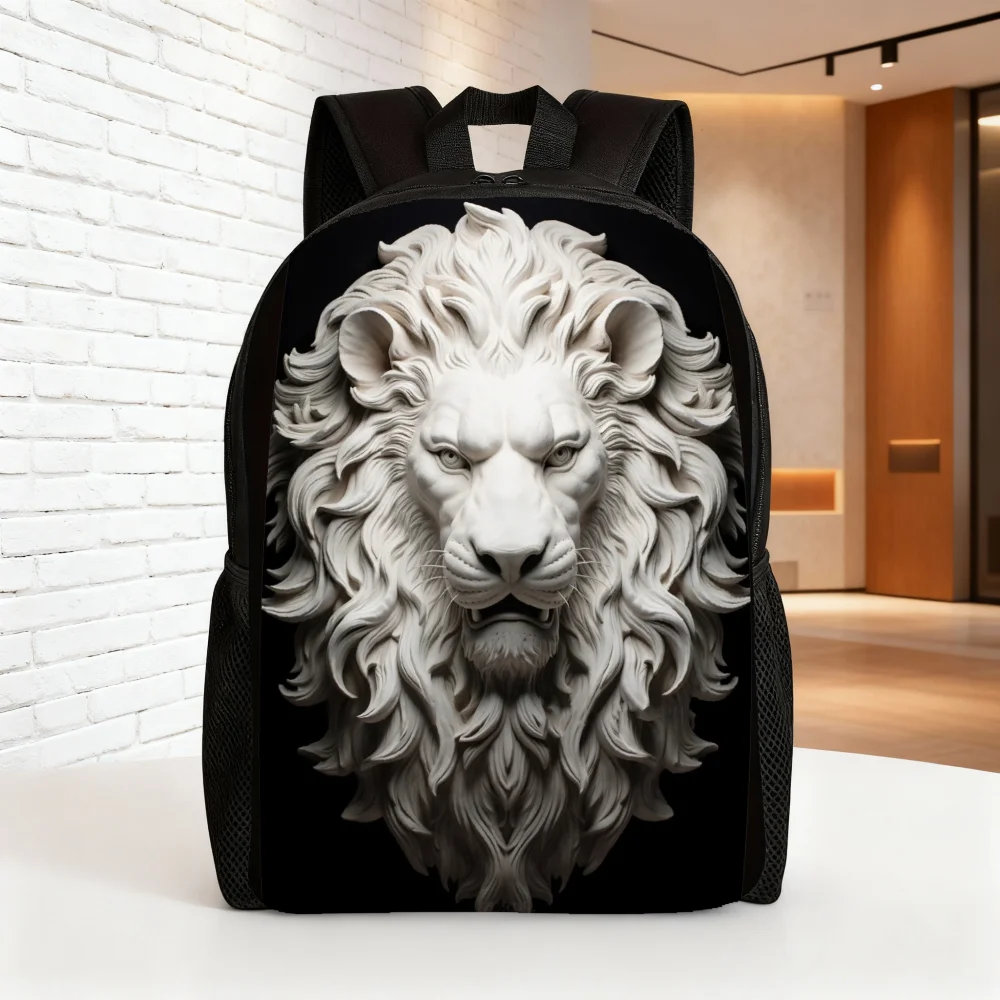 

Large Capacity Lion Head Backpack for Campus, Travel and Photography - Lightweight Academy Bag with Adjustable