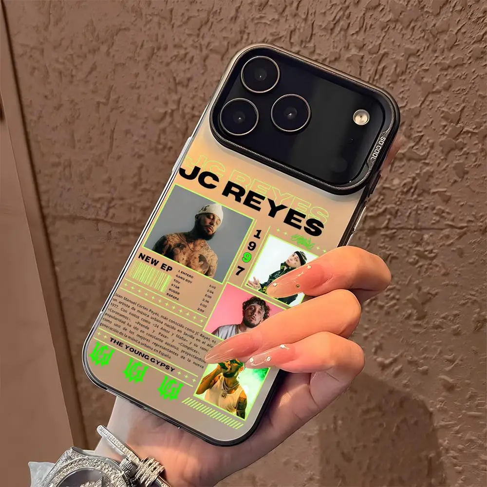 Rapper JC r-REYES Tour Phone Case For iPhone 17 16 15 14 13 12 11 Pro Max Designer Matte Laser Aurora Funda Phone Case
