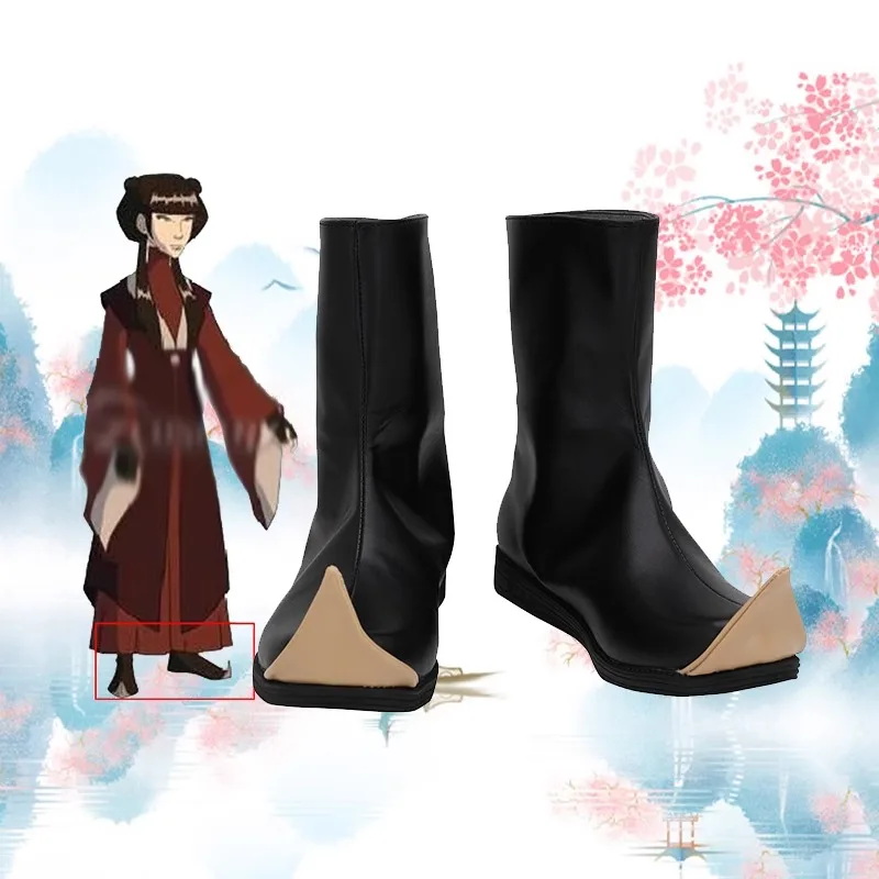 

The Last Airbender Mai Cosplay Costume Shoes Anime Handmade Faux Leather Boots