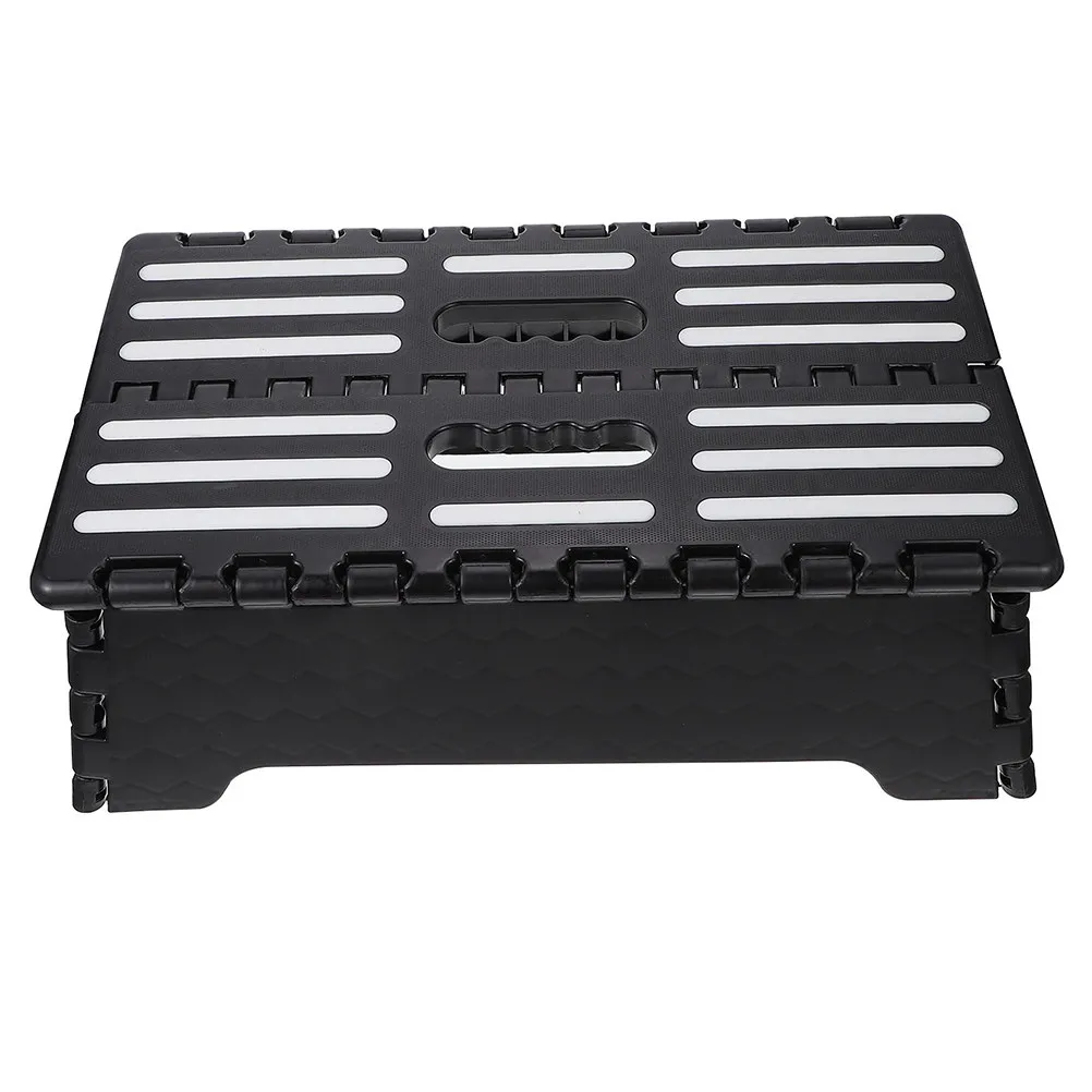 

Foldable Step Stool Elderly Portable Lightweight Plastic Anti-Slip Folding Stool Small Step Ladder for Seniors Kitchen Footrest