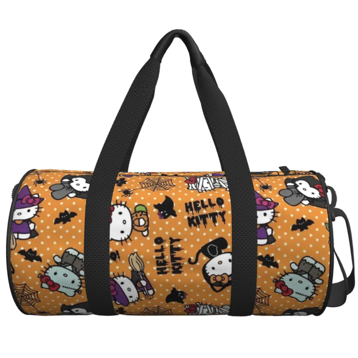 

Travel Bag Japanese Hello Kitty Halloween Cat Gym Bag Oxford Sports Bags Large Training Handbag Cute Fitness Bag For Male Female