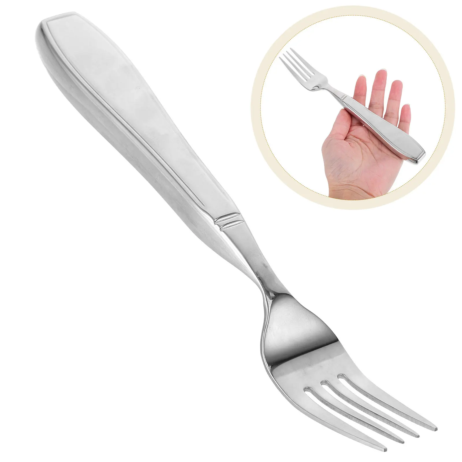 

Weighted Stainless Steel Adaptive Fork Anti-Shaking Cutlery for Elderly Disabled Tableware Hand Mobility Assistance