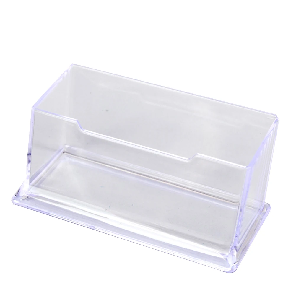 

2Pcs Business Card Holder Cards Organizer Office Stationery Supplies Table Storage Box Gifts Teacher Student Family