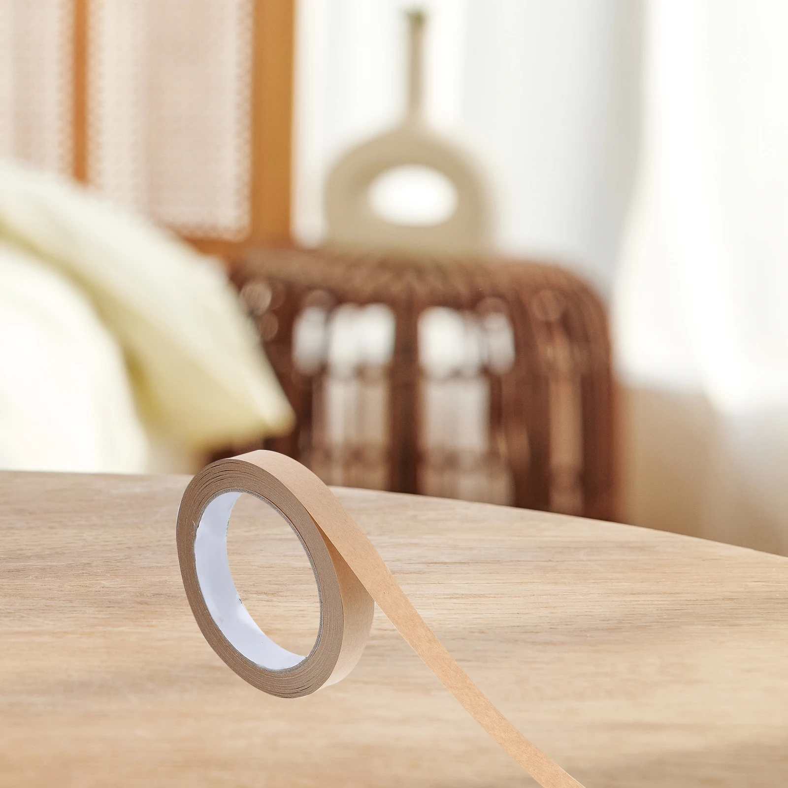 

5 Pcs Kraft Paper Tape Packaging Written Adhesive Packing Craft Recyclable for Wrapping