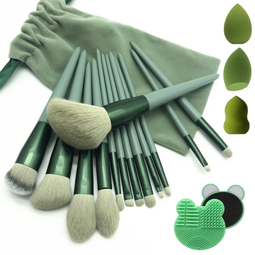 13 個メイクブラシブラシセット化粧品メイクスポンジメイクブラシクリーニングボックス美容ツールアイシャドウブラッシュプロフェッショナルブラシ