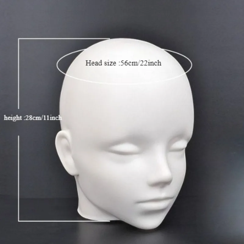 

Голова манекена для аниме-парика, косметология для Coser, подставка для парика с регулируемым штативом для парика, держатель для изготовления париков, дисплей