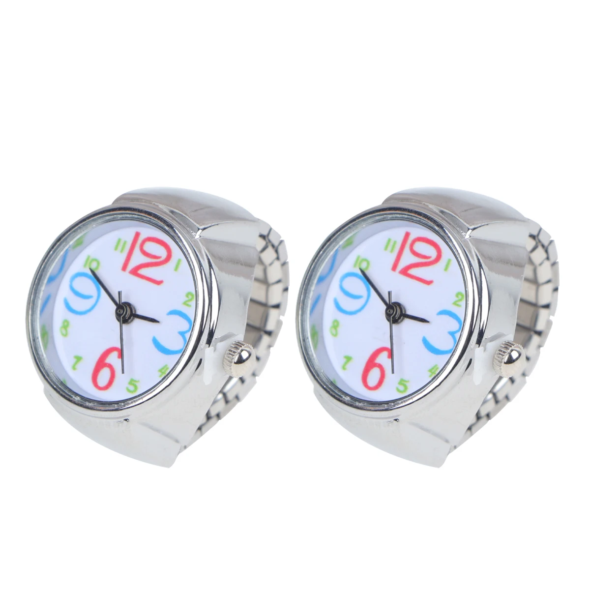 2 pezzi The Ring Couple Watch per gioielli da donna Orologi per ragazze Mini bambino colorato