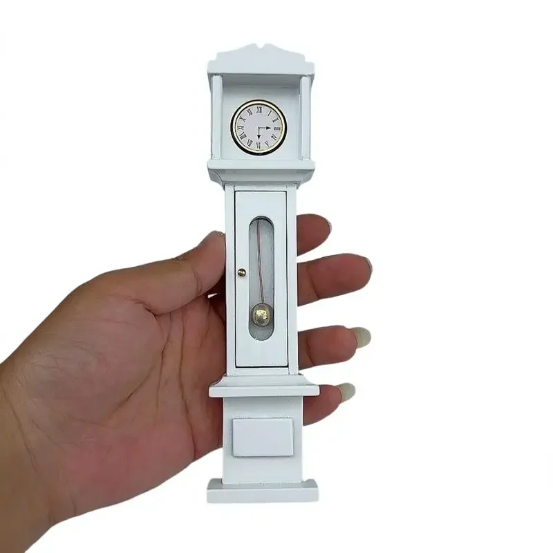 

1 шт. 1: 12 кукольный домик деревянные напольные часы и антикварный колокольчик модель миниатюрная игрушка кукольный дом ресторан сцена аксессуары