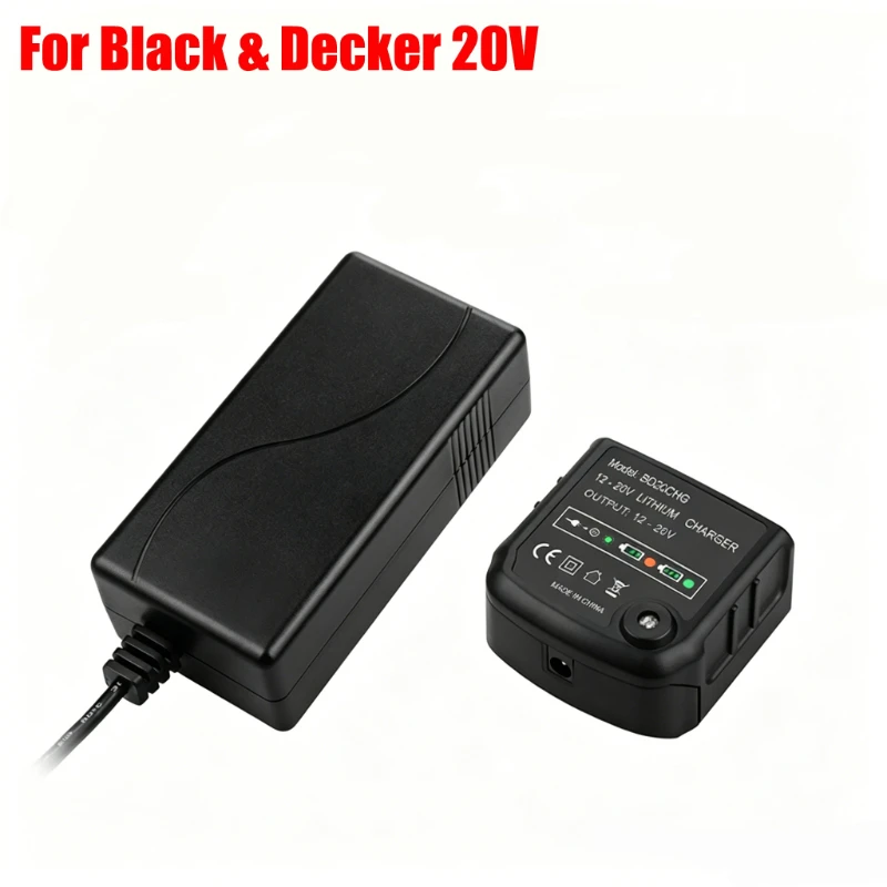 

20V Lithium Battery Charger Replacement Charger Compatible with For Black & Decker 20V Lithium Batteries Portable Fast Charger