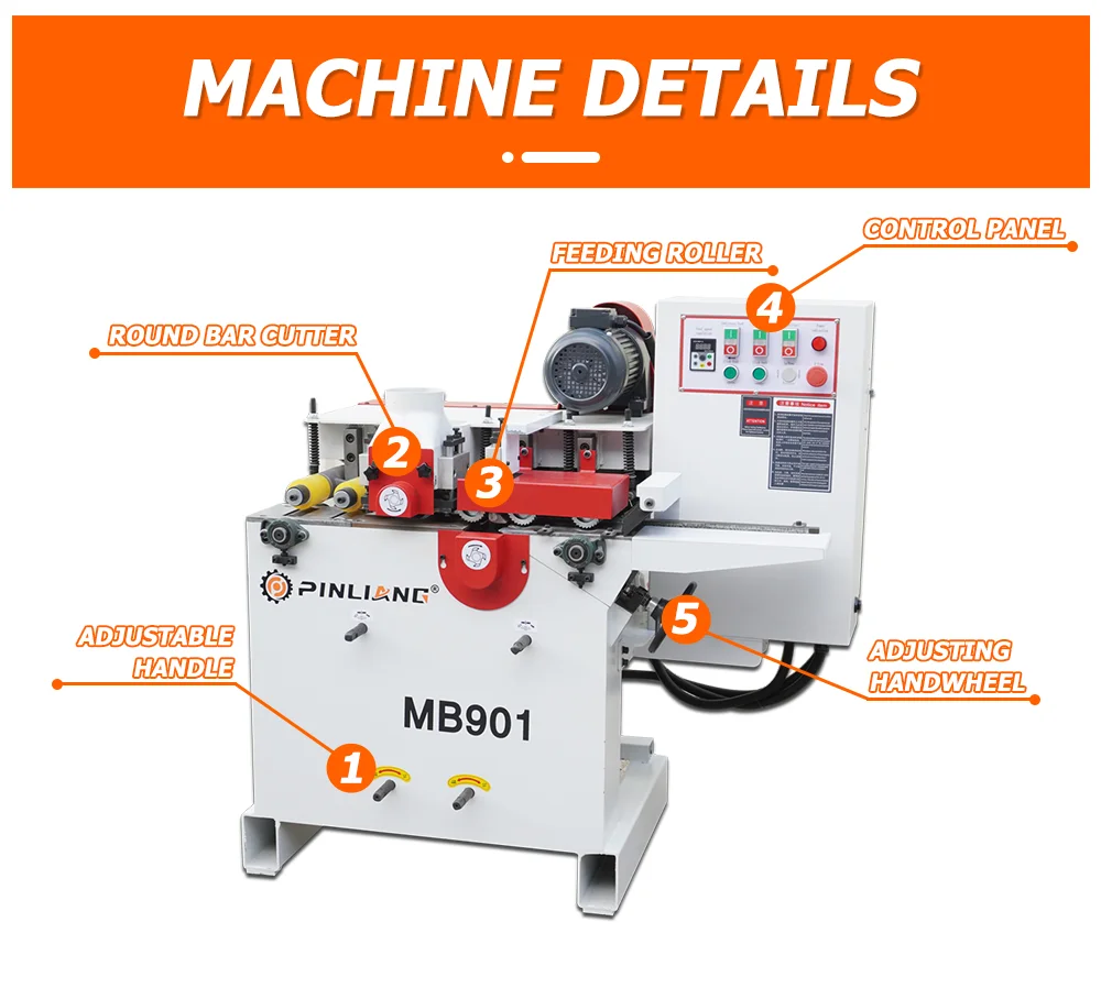 Automatic Round Wood Rod Machine Broom Stick Making Machine Shovel Handle Broom
