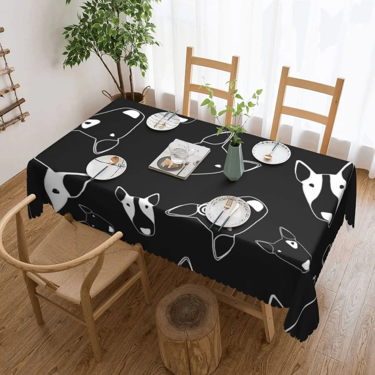 Custom Rectangular Fitted Ghost Bullies Table Cloth Waterproof Tablecloth Outdoor 40