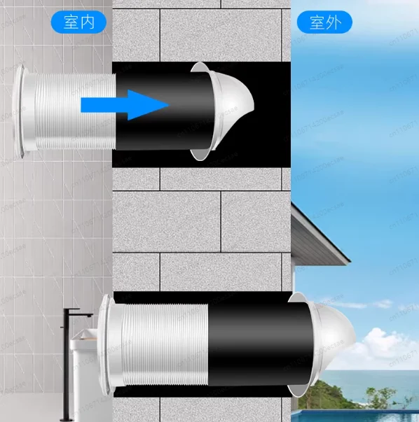 WiFi Controlled Heat Recovery Ventilator - Single Room Home Heat Exchanger Bathroom Ventilation Accessory