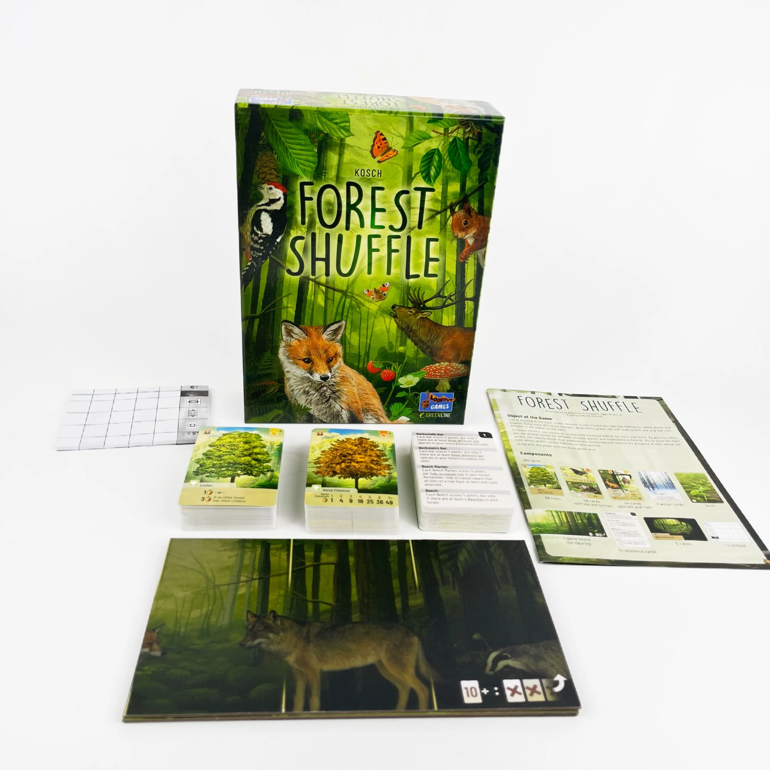 Classic Strategy Board Game:Forest Shuff Base Game、Expansion Board Game, Forest Art Style, Family Party Fun Adult Gift