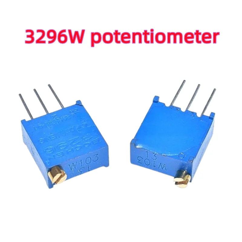 10PCS 3296W 103 10K potentiometer Kit High Precision Variable Resistor 10k 100R-1M 200R 500R 1k 2k 5K 10K 20K 50K 100K 200k 500k