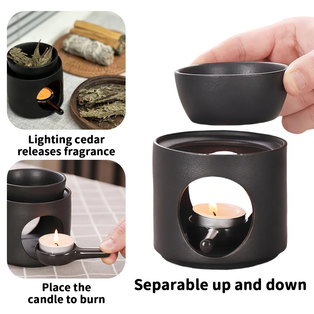 

Ceramic Incense Burner Essential Oil Burner Incense Burner Holder Tealight Wax Melt Warmer Home Decor for Meditation
