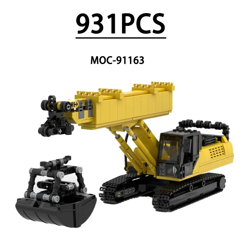 

MOC-91163 Building Block City Construction Excavator Model 931 Pieces Children Educational Birthday Christmas New Year Toy Gift