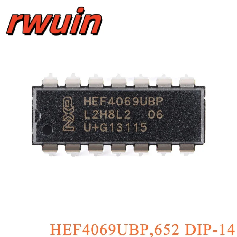 5PCS HEF4069UBP, 652 HEF4069UBP Inverter SMD IC Chip DIP-14 6 Channel 3V to 15V Inverters