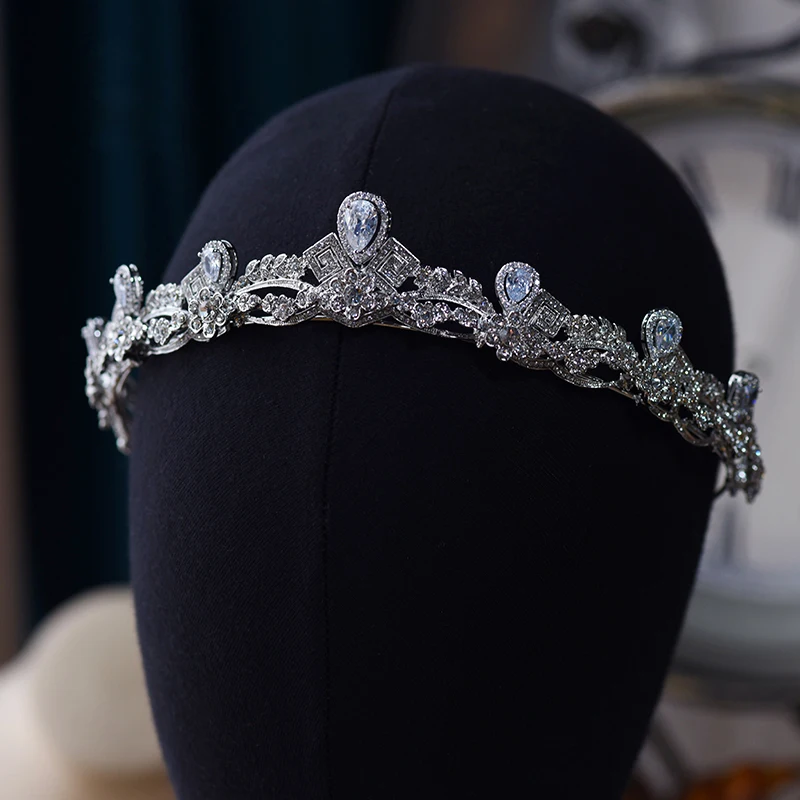 Royal Rhinestone European Style Crown Hair Accessories Bride Wedding Crown Birthday Crown