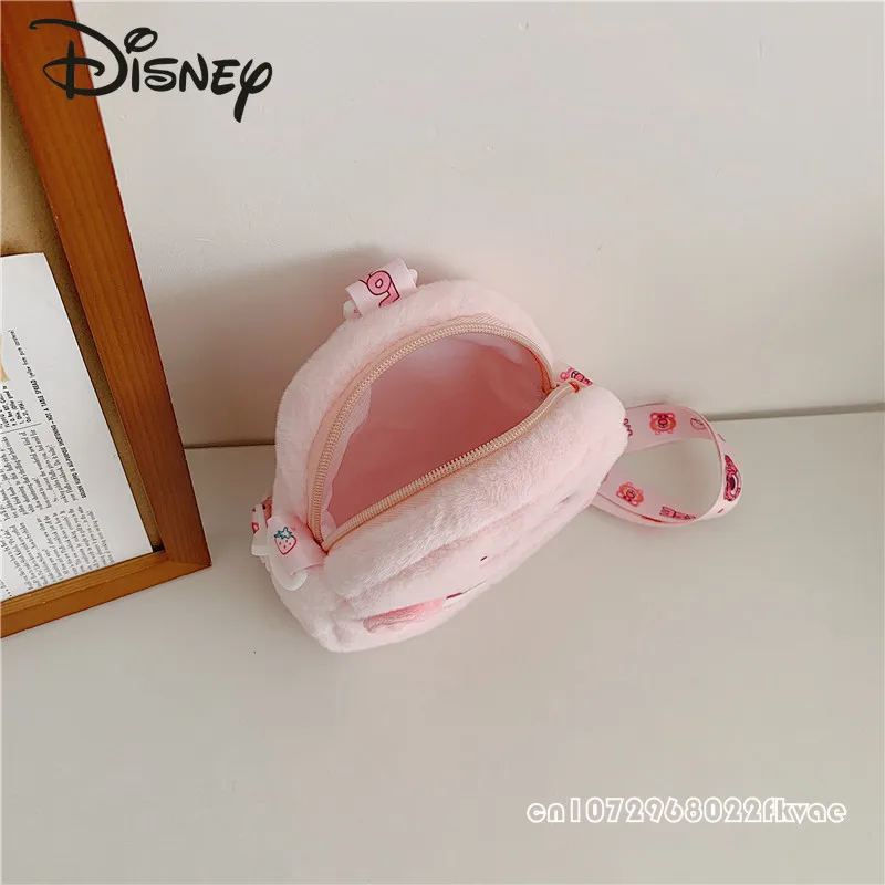 Disney New Children's Crossbody Bag Fashionable High Quality Women's Phone Bag Cartoon Versatile Multi Functional Girl Plush Bag