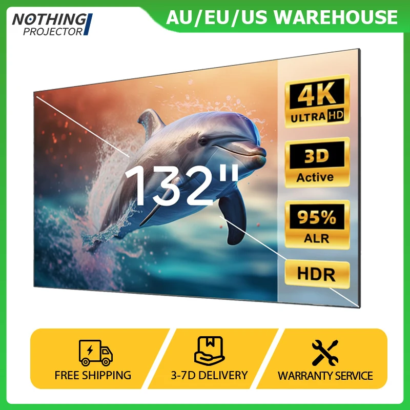 

NothingProjector 132" ALR CLR Projection Screen 3D 4K UHD Fixed Frame Screen For Dangbei/ Formovie Ultra Short Throw Projector