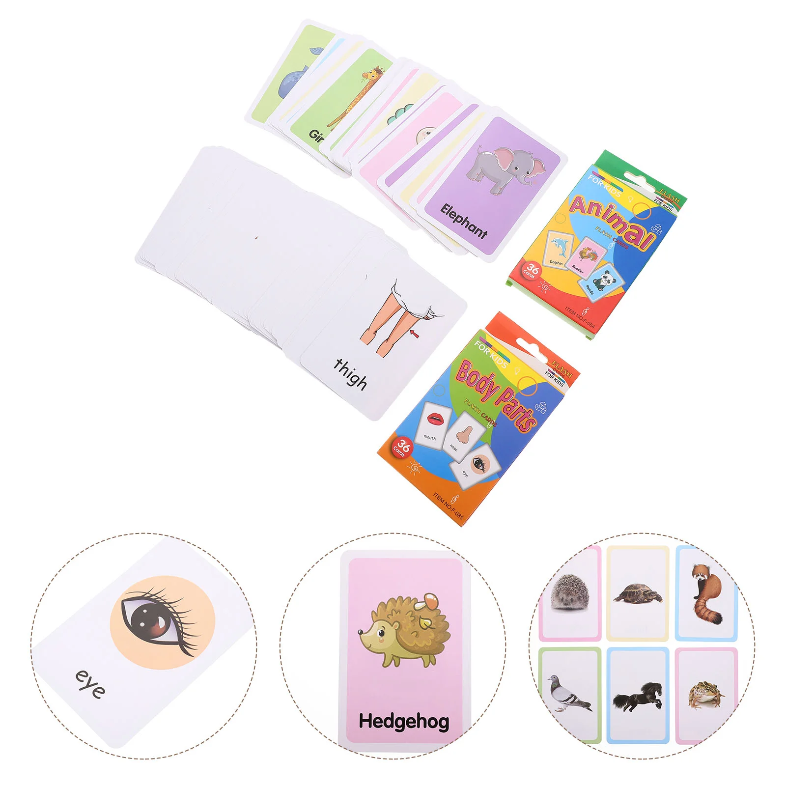 2 Sets Flash Card Early Education Cards Toddler Infant Toys Educational for Toddlers Kids