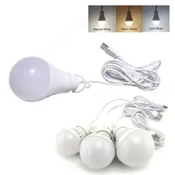 5V 3W 10W USB Dimming LED Bulb Lights Reading Night Lamps wall hanging adjustable for Camping Home Bulbs light Ball V27