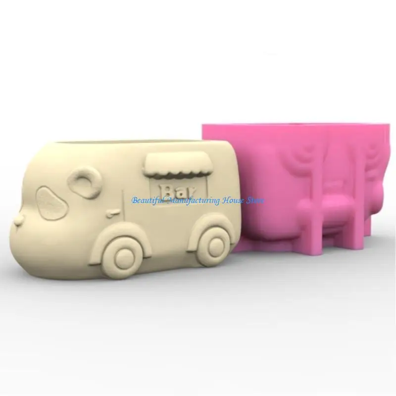 

E56A Flowerpot Mold Silicone Holder Mould Animal Car Silicone Material