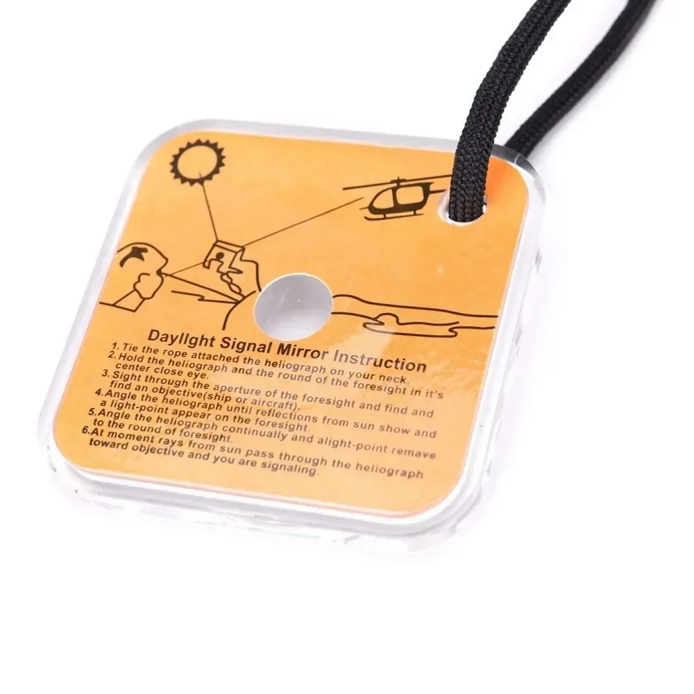 Outdoor survival signal mirror