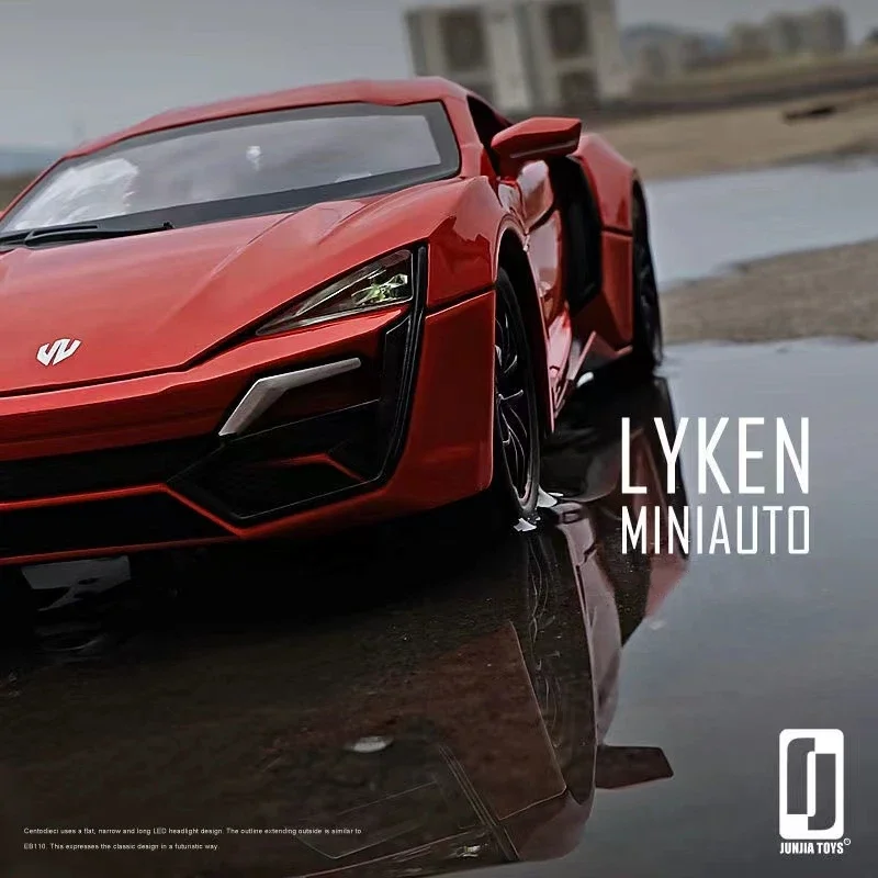 1:32 Lykan HyperSport el supercoche rápido y furioso coche de aleación Diecast vehículos de juguete modelo de coche colección de juguetes regalos