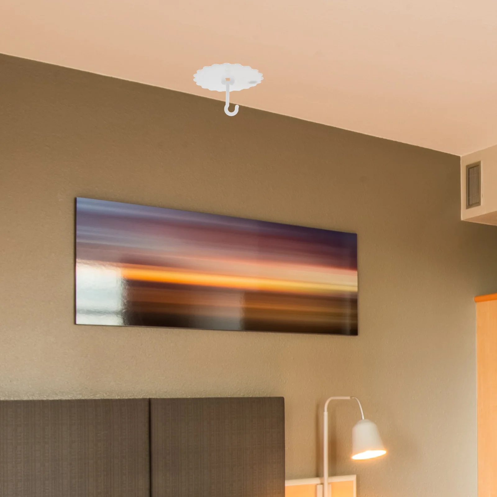 4 Stück Saugnapf-Haken zum Aufhängen an der Decke, Baldachin-Haken, Wandhaken, selbstklebende Kunststoff-Haken für Schlafzimmer, Wandaufhänger