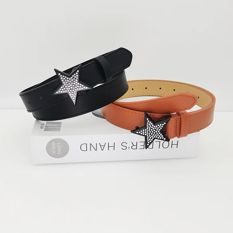 سبيكة الرجعية عرض حزام الخصر Y2k حزام الخصر بولي Leather الجلود مشد حزام ستار مشبك حزام قابل للتعديل حزام الخصر النساء حزام الخصر