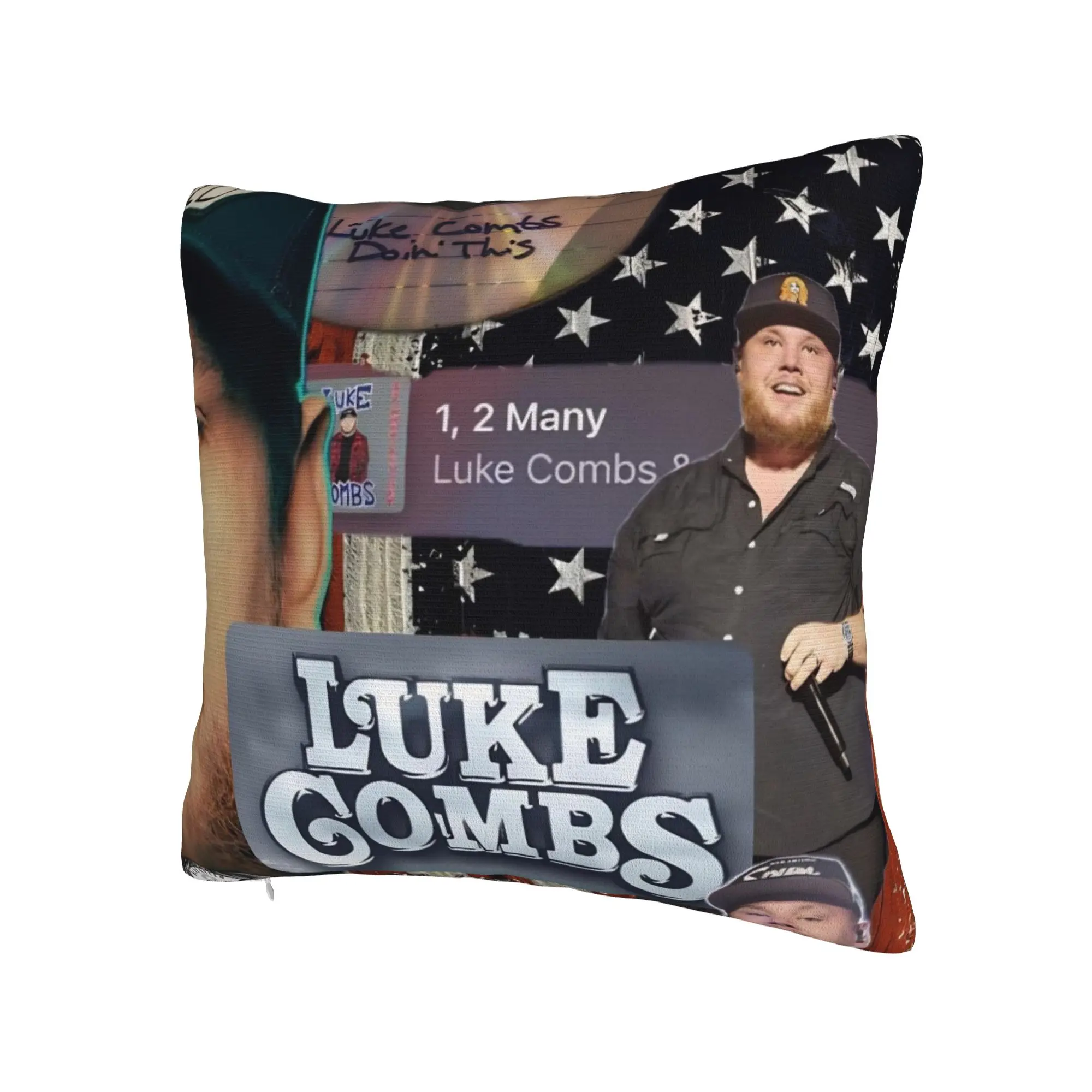 Decorative Pillowcase  Lukes Combs Tour 2026 Merchandise Home  Throw Pillow Case Cover Square Multiple Sizes