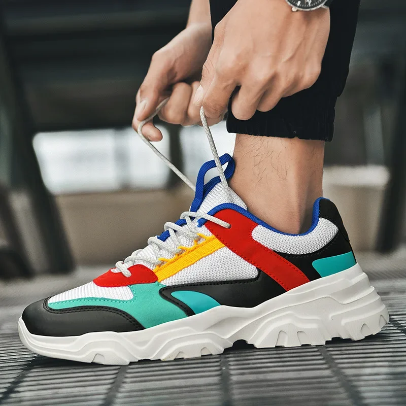 

2020 New Hot Style Korean Casual Fashion Comfortable Sports Shoes for Men Summer Breathable Trend Wild Running Shoes