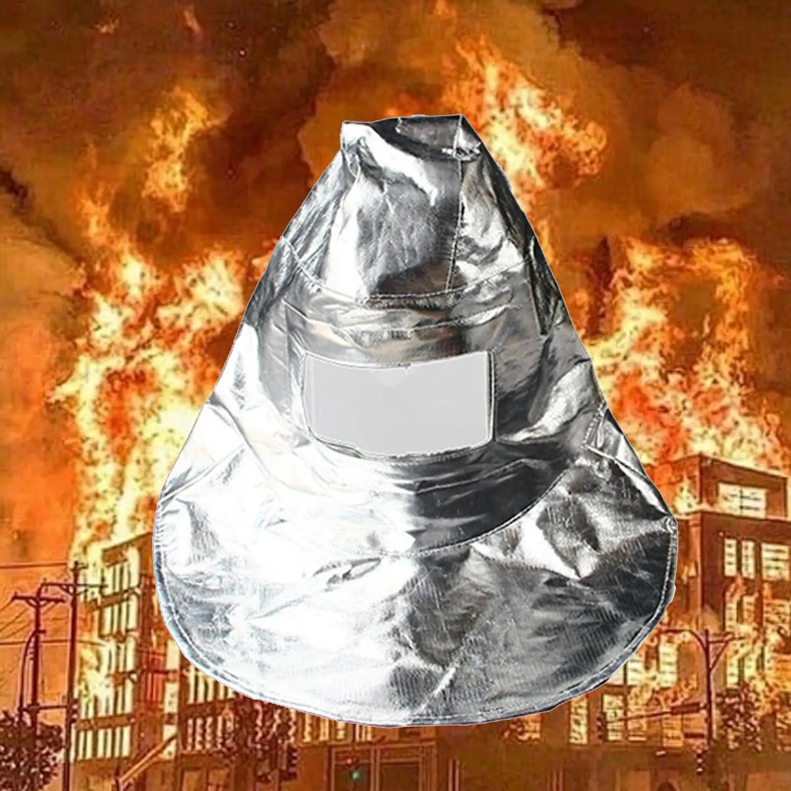 Fire Resistant Face Hood Portable Fire Resistant Helmet for Oil Metal Glass