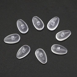 KAMMPT 5/10/20 Pairs Water Drop Shaped Elastic Nose Brackets Oval Transparent Screw-in Glasses Nose Pads for Eyewear Repairing