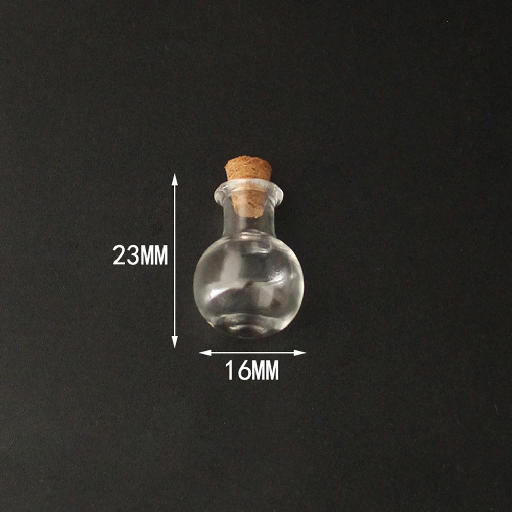 

20pcs Glass Bottle Bulb Design Clear Mini Bottles With Cork Handmade Transparent Bulb Glass For Gift Decoration