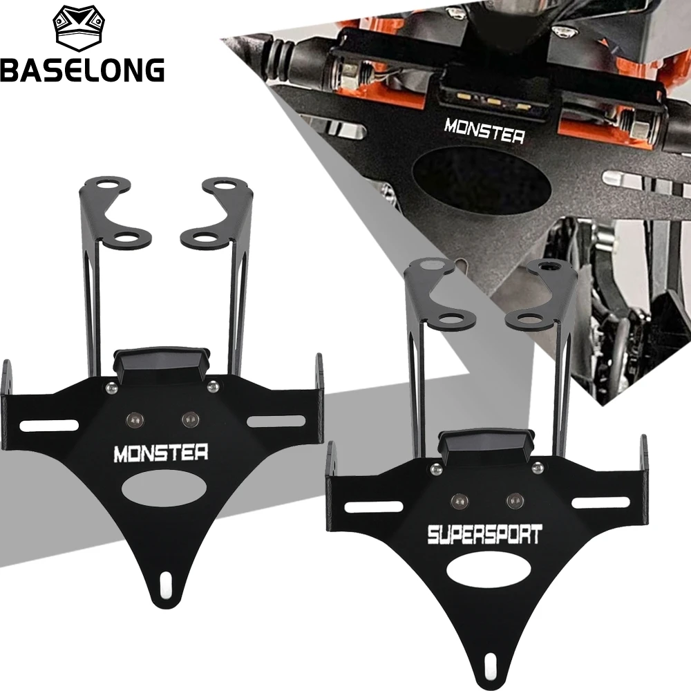 

License Plate Mount Holder For DUCATI Monster 659 797 821 1200 2018-2019-2020-2021 Motorcycle License Plate Holder Frame Bracket