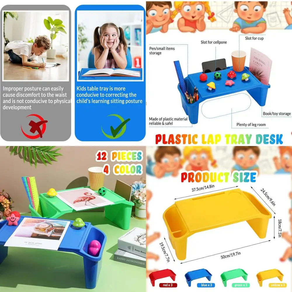 

Портативный пластиковый столик для детей с отсеком для хранения – идеален для учебы, школы и занятий