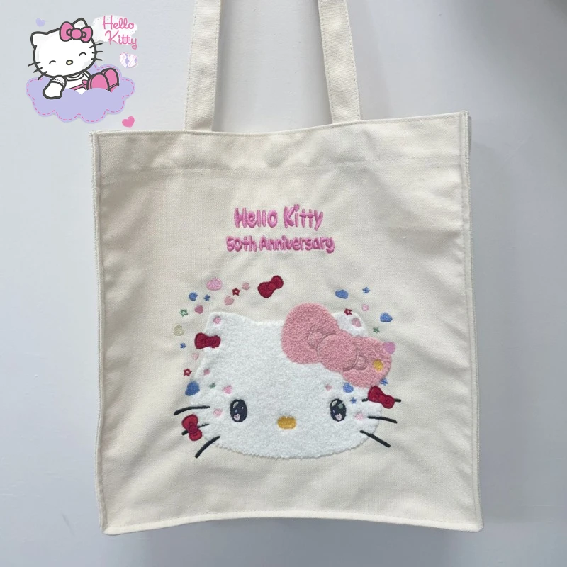 

Sanrio Hello Kitty Handbag Girl Cartoon Shoulder Tote Bag Large Capacity Backpack Fashion Travel Backbag Multi-purpose Schoolbag