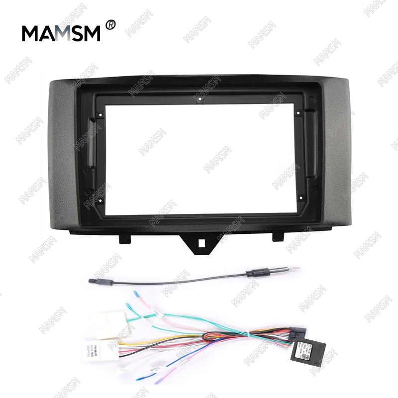 

MAMSM Car Frame Fascia Adapter Android Radio Dash Fitting Panel Kit For Benz Smart Fortwo 451 2011 2012 2013 2014 2015 9 inch