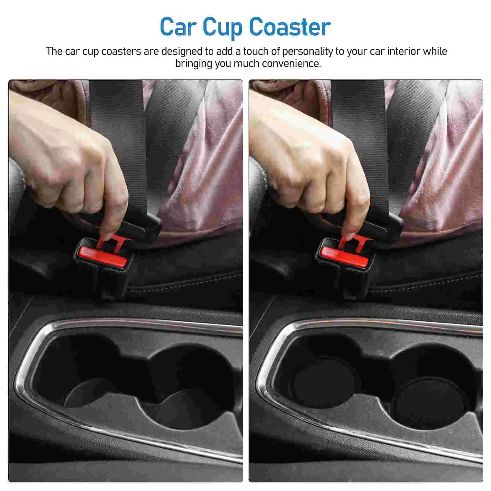 Car Creative Water Cup Vehicle Coasters Holder Insert Round For Drinks Absorbent Mats Interior Accessories