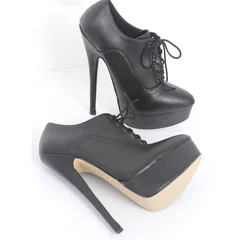 Black Lace Up Shallow Pumps Pointed Toe Thin High Heel Fashionable Sexy Cool 2025 Summer Big Size Woman Shoes Zapatillas Mujer