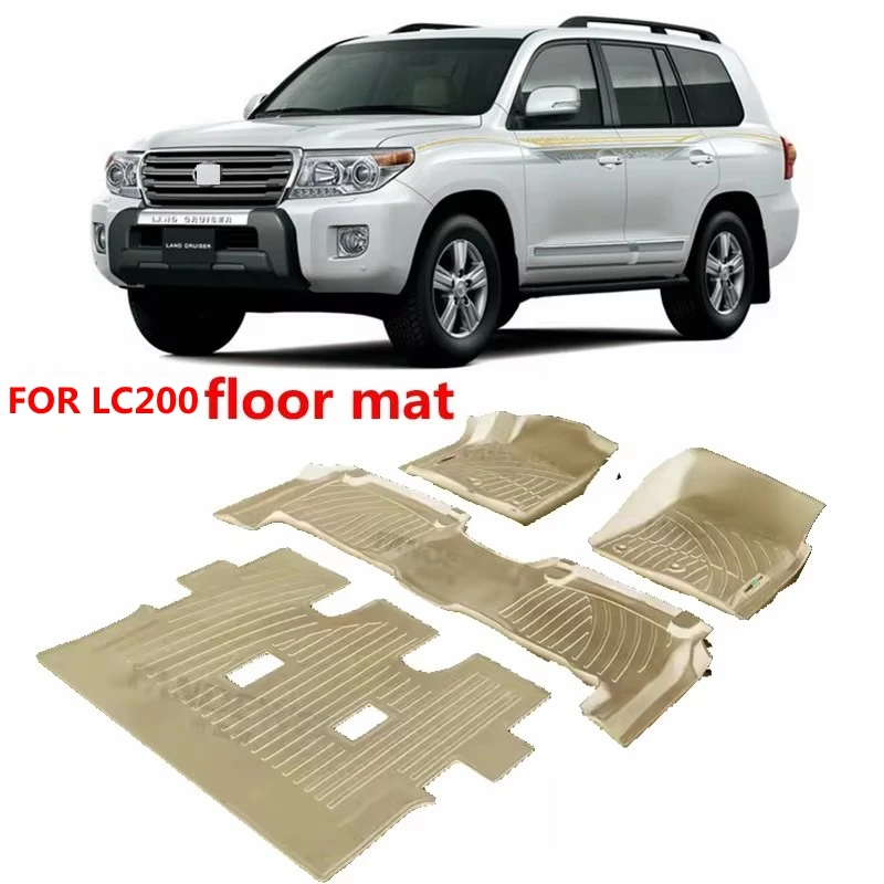 Verwenden für Toyota Land Cruiser LC200 auto teppich LC200 auto boden fuß matten rechts Full Set Fit Für LC200 wasserdicht auto fußmatten