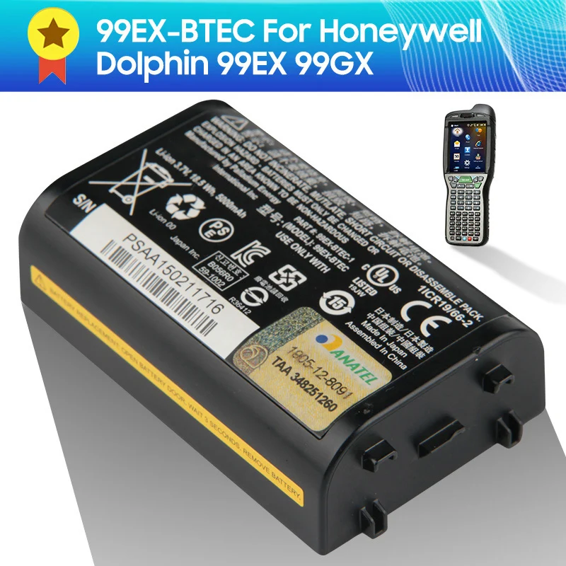 

Replacement Battery 99EX-BTEC For Honeywell Dolphin 99EX 99GX 5000mAh High Quality Batteries